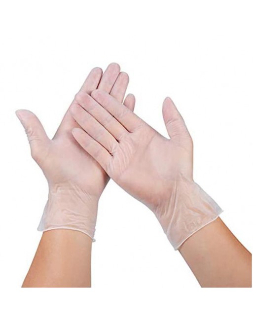 UNQ CAJA DE 100 GUANTES DE VINILO USO GENERAL MEDICO SANITARIO TALLA L 040123.21