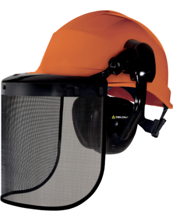 MULTIMARCA CASCO DESBROCE CON VISERA DE MALLA CARCASA REDUCTORA DE RUIDO FORESTIER3