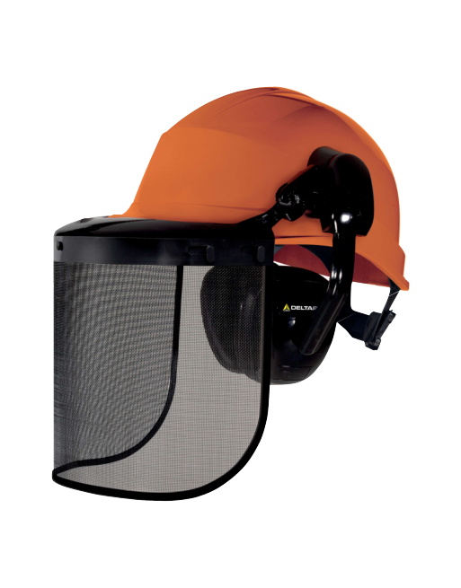 MULTIMARCA CASCO DESBROCE CON VISERA DE MALLA CARCASA REDUCTORA DE RUIDO FORESTIER3