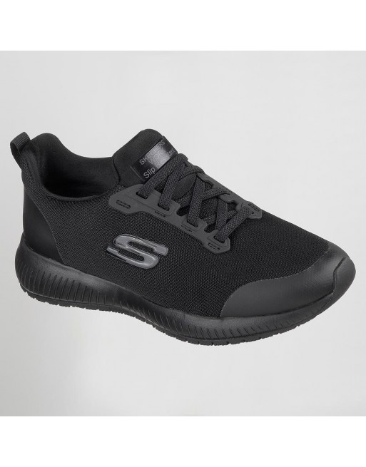 SKECHERS ZAPATILLAS EFECTIVO ANTI DESLIZAMIENTO Y HIDROCARBUROS SQUAD SR NEGRO TALLA 35 SK77222EC-001-35