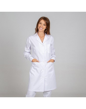 GARYS BATA MUJER MANGA LARGA ENTORNO HIGIENICO SANITARIO SARGA BLANCA TALLA XS 540000-101-XS