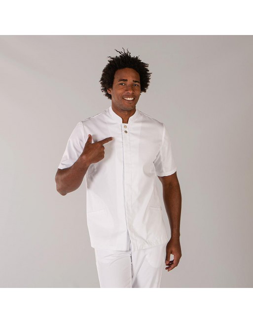 GARYS BLUSA MANGA CORTA ENTORNO HIGIENICO SANITARIO HOMBRE ADAN RED LINE BLANCO TALLA XS 615900-101-XS