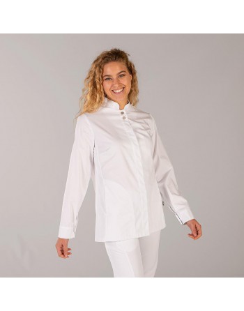 GARYS BLUSA MANGA LARGA ENTORNO HIGIENICO SANITARIO MUJER SILVIA RED LINE BLANCA TALLA M 660600-101-M