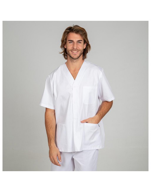 GARYS BLUSA MANGA CORTA ENTORNO HIGIENICO SANITARIO HOMBRE EDGAR BLANCO TALLA XS 617900-101-XS