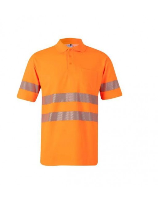 VELILLA POLO ALTA VISIBILIDAD FLUOR MANGA CORTA RS NARANJA TALLA S 305522 - 19 T.S