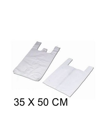 U.QUI PACK 200 BOLSAS CAMISETA 35x50 BLANCA, GALGA 60 - 64-200029