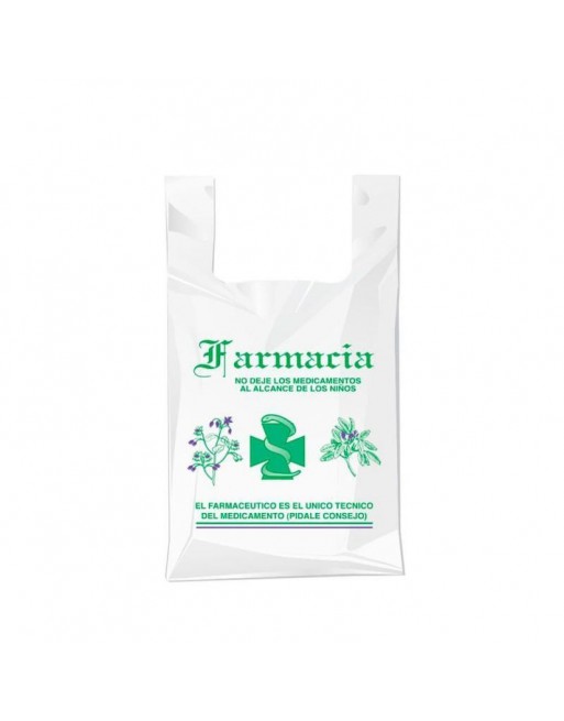 MMM 200 BOLSAS CAMISETA IMAGEN GENERICA FARMACIA 15X30 000737