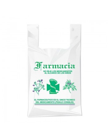 MMM 200 BOLSAS CAMISETA IMAGEN GENERICA FARMACIA 23X40 000739