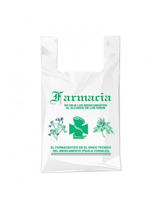 MMM 200 BOLSAS CAMISETA IMAGEN GENERICA FARMACIA 23X40 000739
