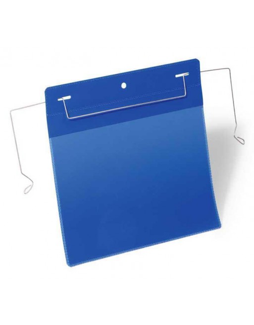 DURABLE CAJA 50 FUNDA COLGANTES CON ALAMBRE A5 HORIZONTAL SE?ALIZACION DE PALLETS AZUL -175207