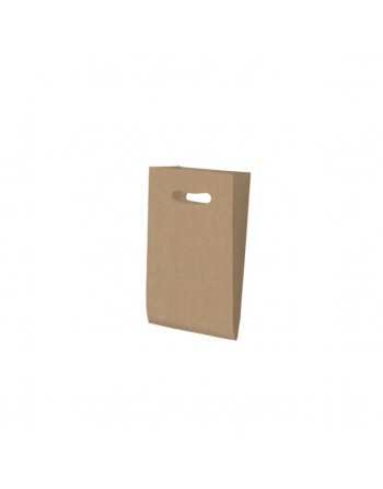 A IMC SOBRE BOLSA DE ASA TROQUETADA KRAFT NATURAL PARA SERVICIO COMERCIAL 50 GR. MEDIDA 24 X 40 + 10 CAJA DE 250 84-2152440