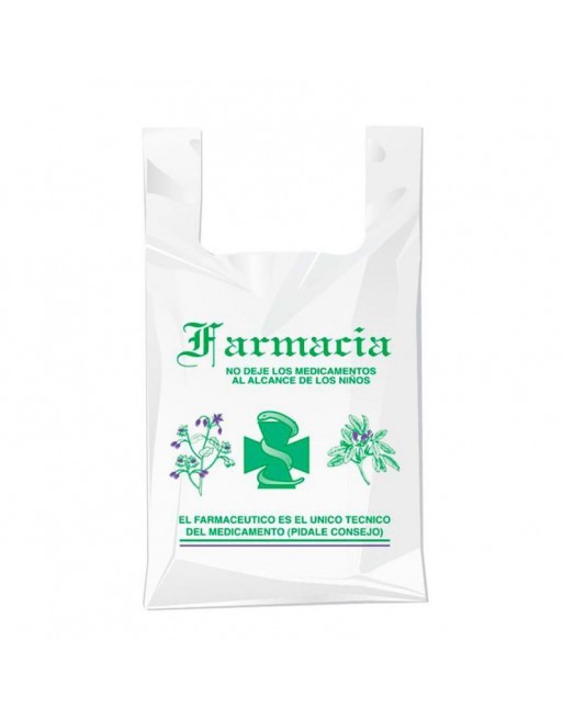 MULTIMARCA 200 BOLSAS CAMISETA IMAGEN GENERICA FARMACIA COMPOSTABLE 40/26X50 740