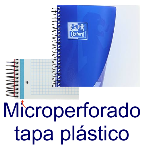 Cuadernos microperforados (tapa polipropileno)
