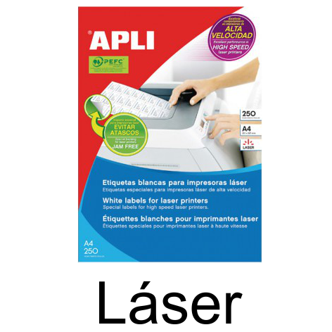 Etiquetes blanques per laser